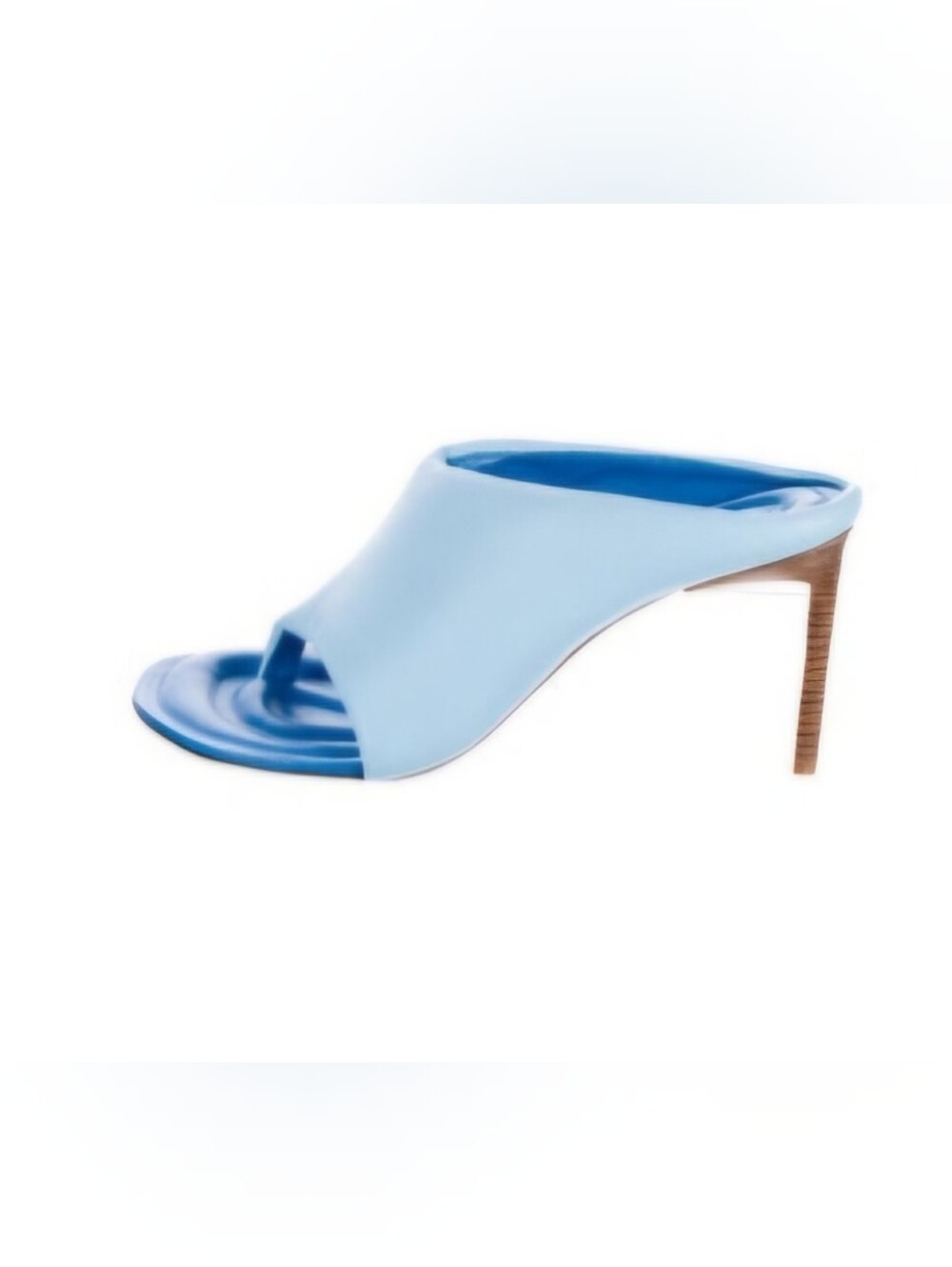 Jacquemus Light Blue Women's Slide Sandal with Mid Heel